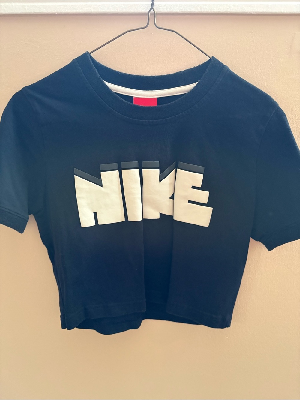 Nike Cropped Black Logo Tee